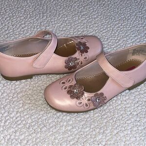 Blush Pink Floral Kids Shoes. Size 2
